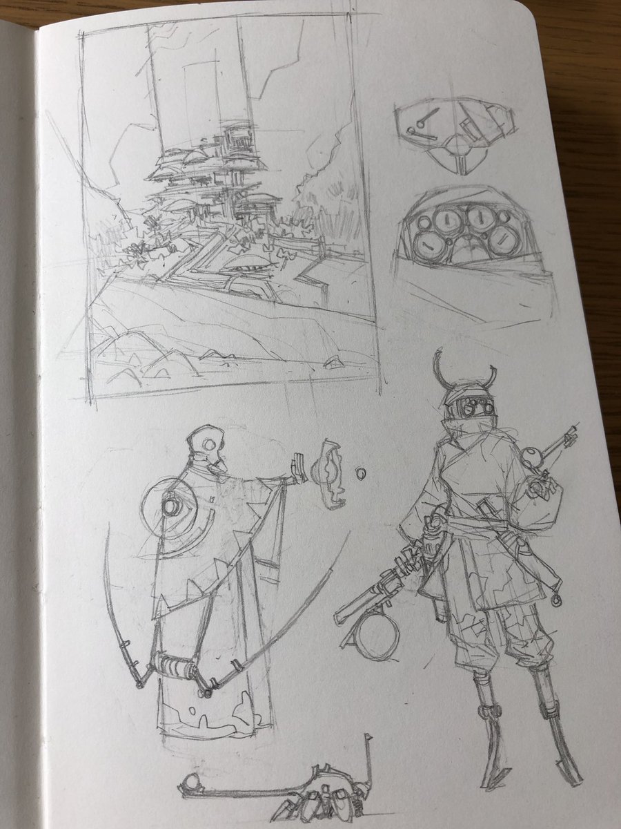 Not showed my sketchbooks for a while.  Few recent scribbles 