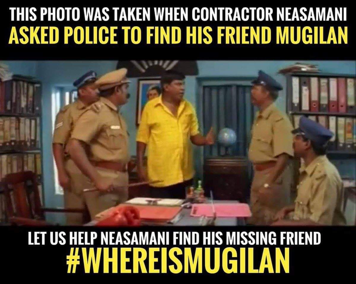 Kandeeban_cj7's tweet photo. #Pray_for_Neasamani 
#Where_is_Mugilan 
Let us find our comrade Mugilan❤️ https://t.co/mWzSr0MG9G