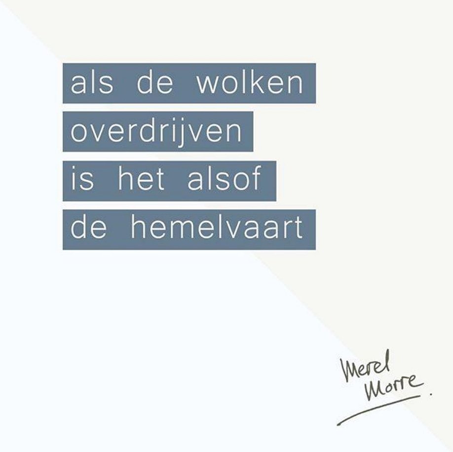 Fijne Hemelvaartsdag! Wij zijn vandaag een dag gesloten maar staan morgen weer voor u klaar!☉☁