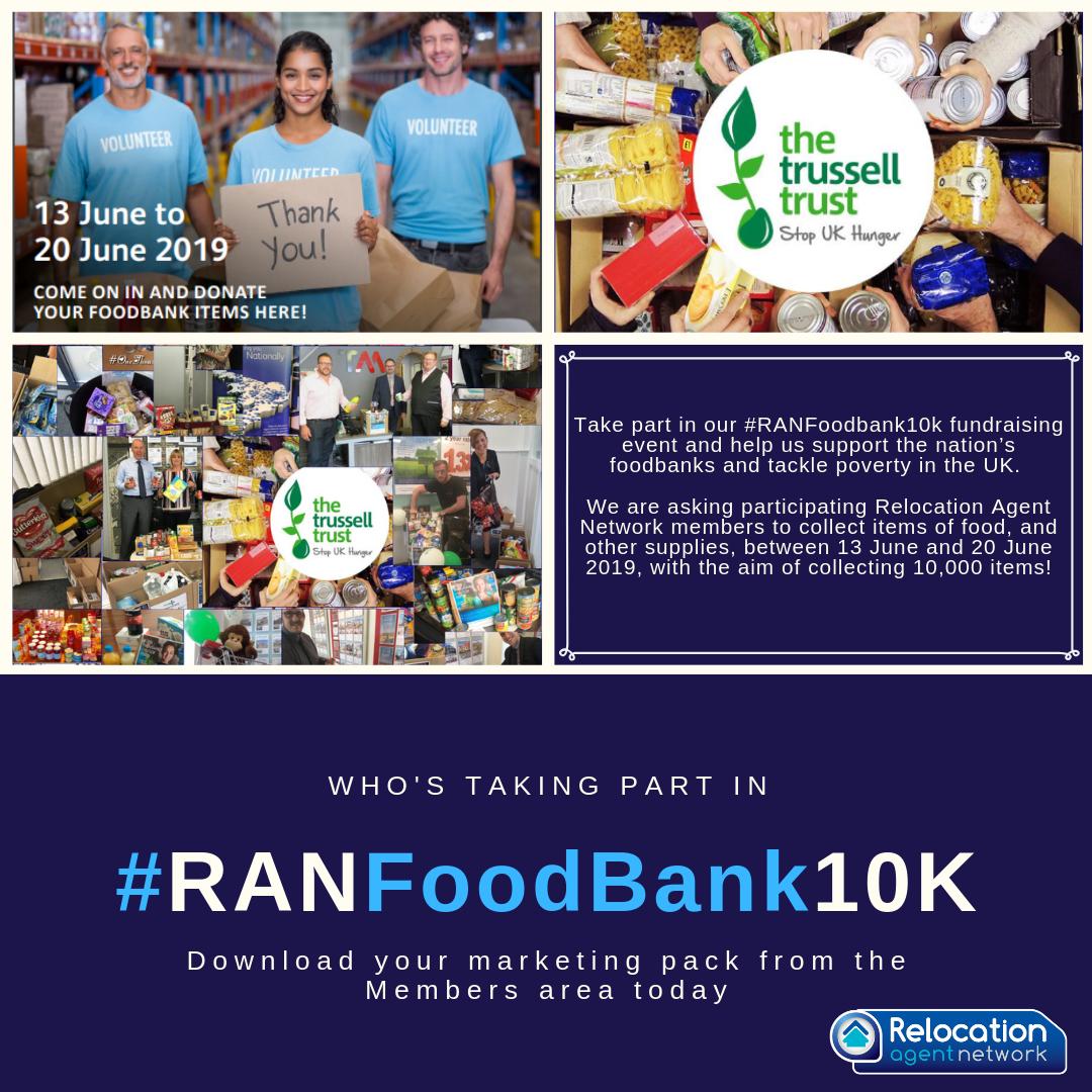 RelocationAgent's tweet image. #RANFoodBank10k is 2 weeks today! @RelocationAgent Members will be aiming to collect 10K Items for their local foodbanks in association with @Agents_Giving &amp;amp; @TrussellTrust Are you planning on taking part? Be sure to tag us #LocalExperts #RelocationAgentNetwork #StopUKHunger