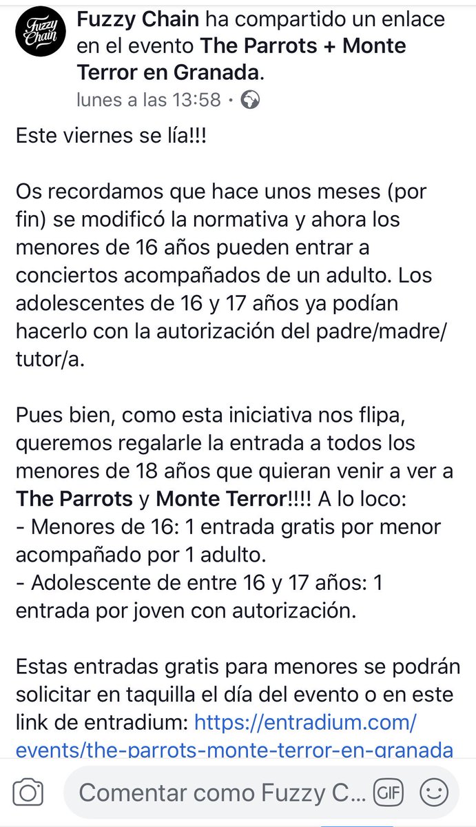 Toda la info en nuestro facebook!