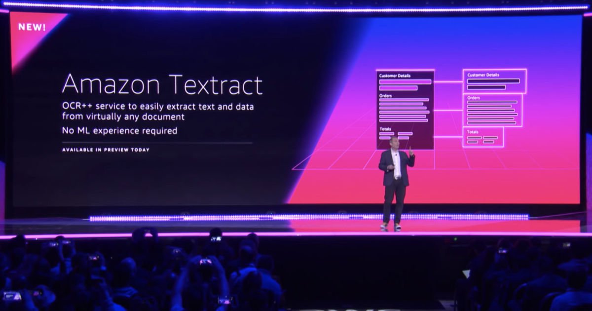 engadget's tweet image. Amazon's Textract AI can read millions of pages in a few hours engt.co/2EKzMwF