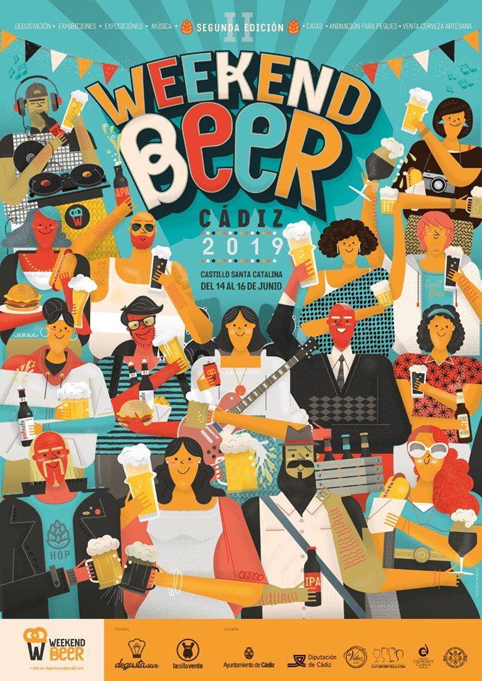 Si os gusta la #cerveza de calidad, y queréis pasarlo en grande en #Cádiz. Os animo muy fuerte a que os paséis del 14 al 16 de Julio por el <a href="/weekend_beer/">Weekend Beer</a>. Ambiente fantástico, comida, #Birra y #Música a tope!
Además la gente de <a href="/4cClub/">Club 4C</a> estamos preparando cozas birriles y molonas