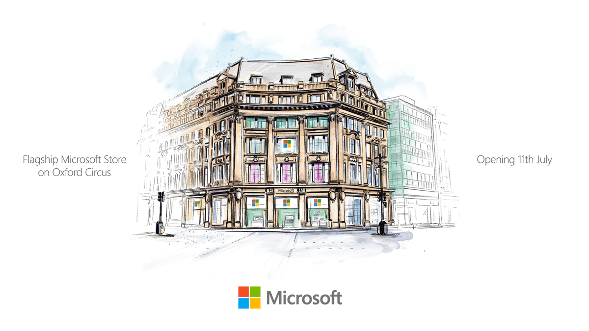 MicrosoftUK's tweet photo. We’re looking forward to greeting you all in July. Welcome to the flagship Microsoft Store on Oxford Circus.

Read more: https://t.co/ufjQ1e4i6i

#Microsoft #MicrosoftLDN @MicrosoftStore https://t.co/8FYRDdiUXw