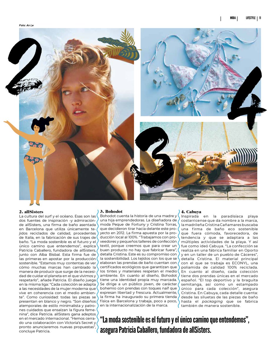 maria_almenar's tweet image. ¡Un baño eco! La sostenibilidad, un valor en alza en la moda de baño. 🌿 Hoy en el @LFT_Magazine algunas de las firmas más punteras. #modabaño #modaeco #modasostenible