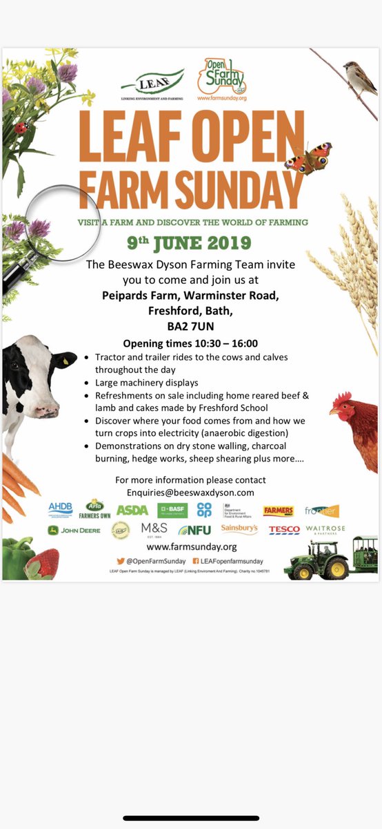 DysonFarming's tweet image. It’s our very first Open Farm Sunday event on 9th June with @OpenFarmSunday @LEAF_Farming We would really love you to come and visit, see below for details. 🚜🇬🇧