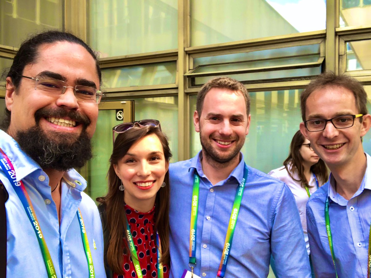Enjoying a break at Prague City Data Congress 2019 with @Smart_Prague @PrahaEU movers and shakers Dominika, Jaromir and Benedikt 🤘#SmartCities #praguecitydata #pcdc2019 – at Camp - Centrum Architektury A Městského Plánování