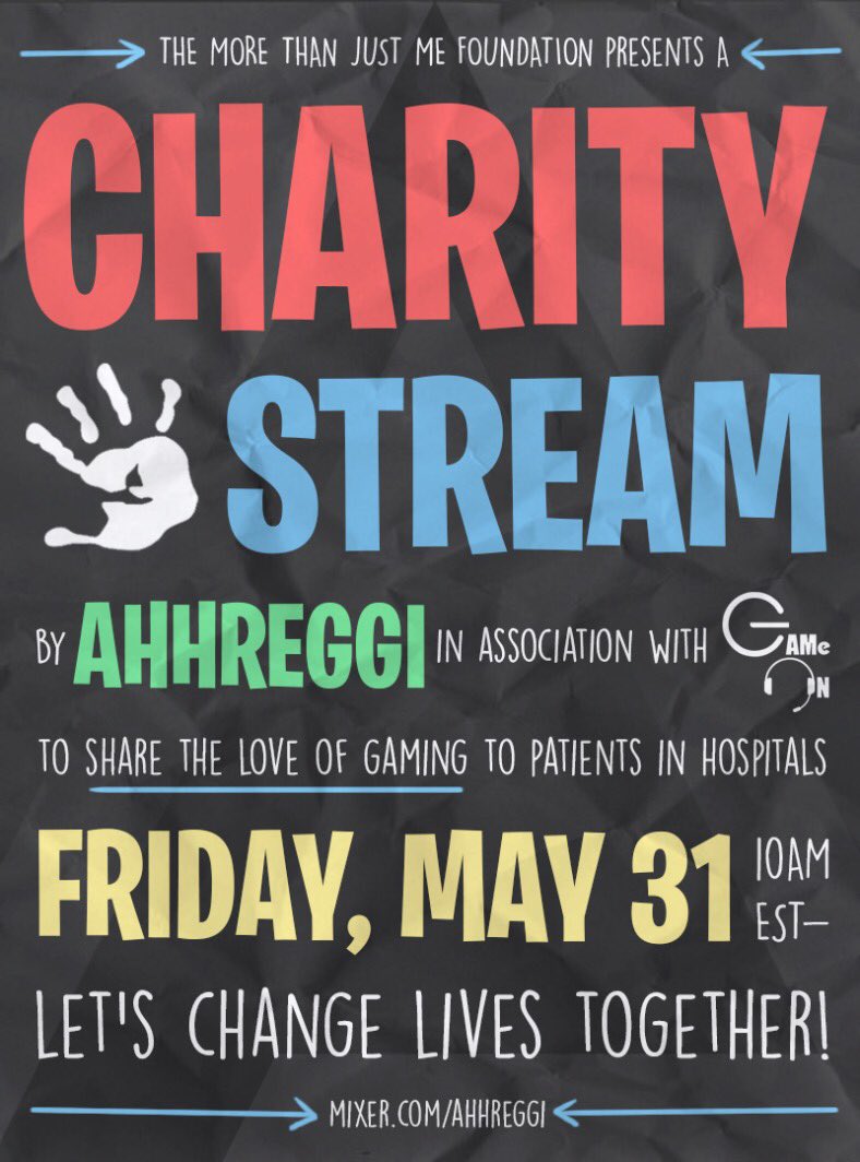 GOCharityTeam's tweet photo. One. More. Day!!! @GOCharityTeam is at it again with @ahhreggi raising money to allow those in the hospital to Game On!! #bethechange #GOCT https://t.co/AHmBBDeK3V