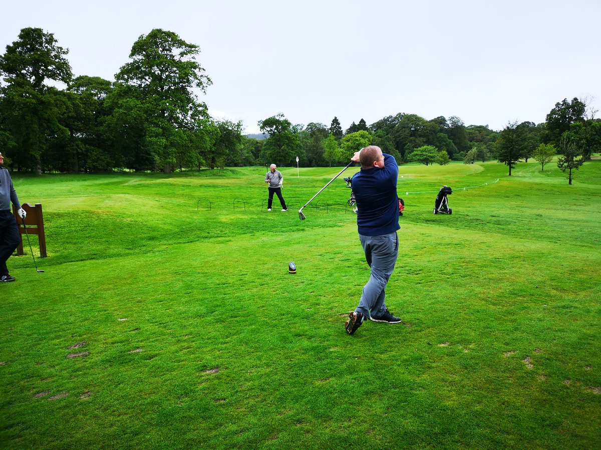 StevenRosie's tweet image. Beat the Pro underway @BuildbaseUK @BuildbaseCarron Golf Day @Glenberviegc
