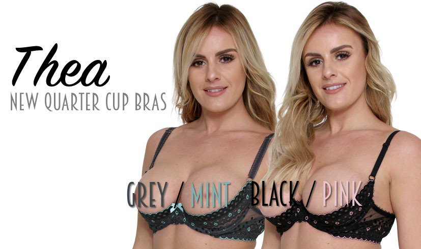 Touchable on X: *NEW RELEASE* Thea quarter bra - available in black/pink  and grey/mint. While fabrics last #lingerie #touchableuk #quarterbra   / X