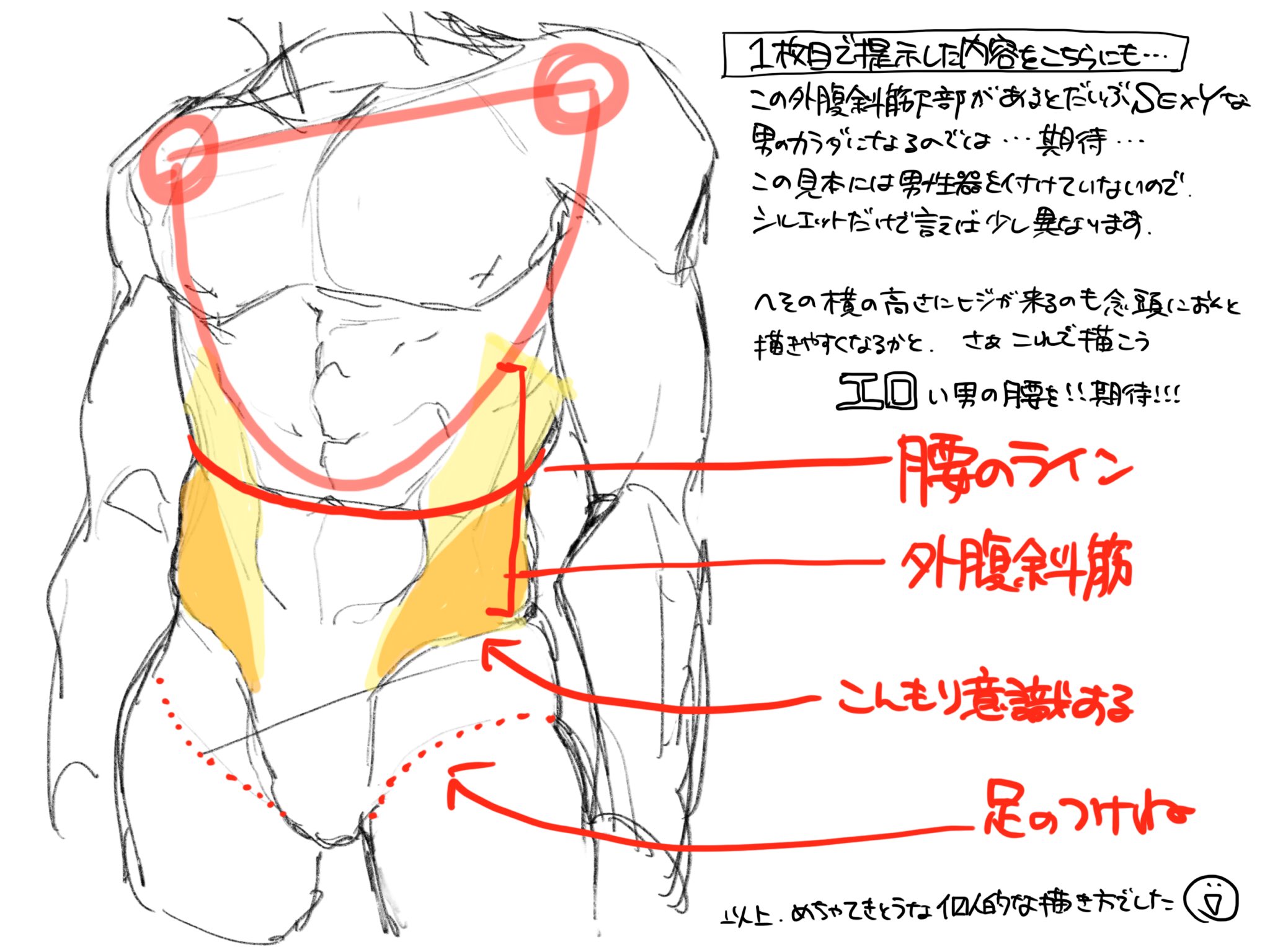 Nmk 腰の描き方を聞かれたので 息抜きがてらにまとめました 超適当 超適当なので一切の責任は取りません取れません なにかの参考になれば 私の絵でどうやって描いてるか知りたいところありますか T Co Wvx2xlrw4w Twitter