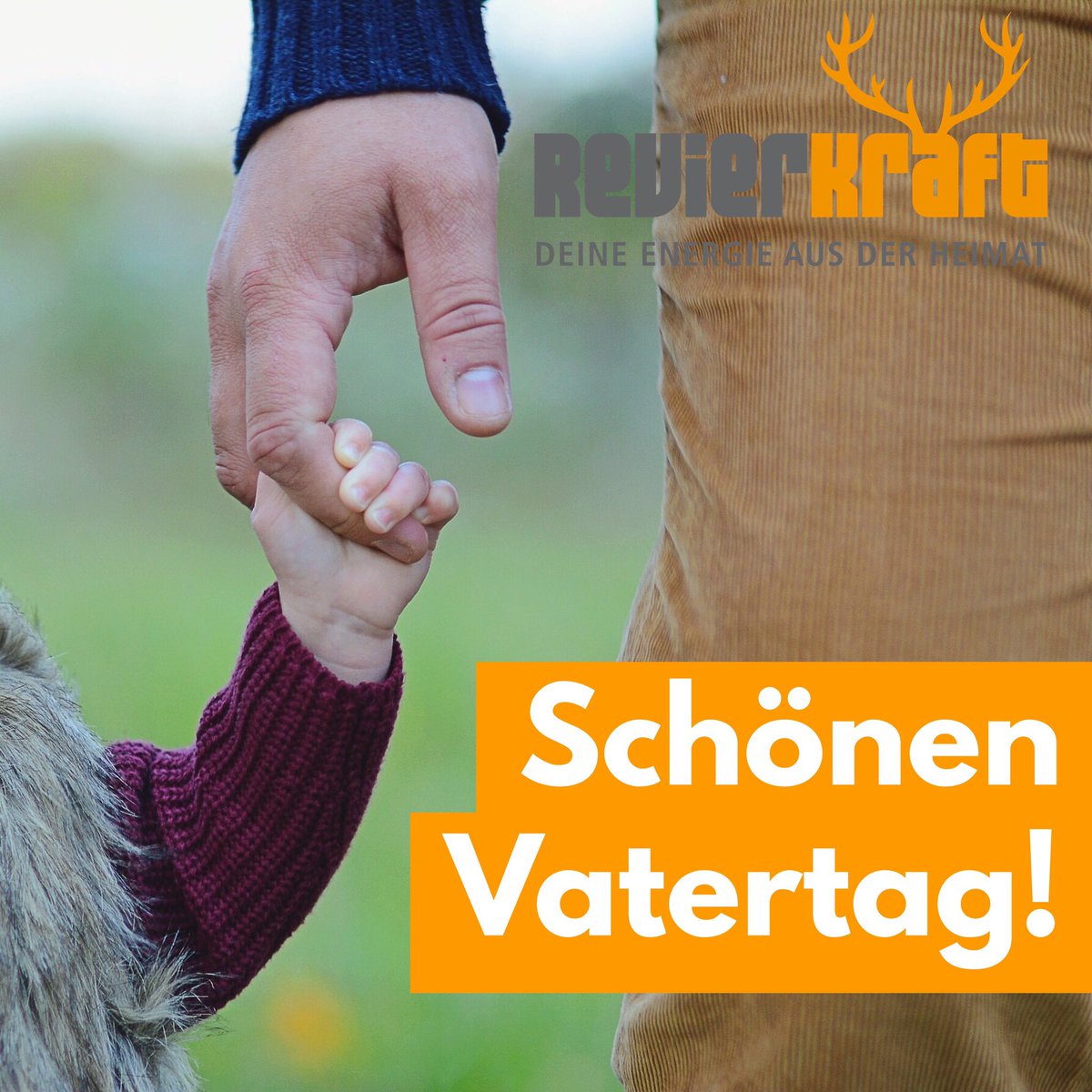 Allen Platzhirschen 🦌 und ihrem Nachwuchs  da draußen wünschen wir heute einen tollen #Vatertag! 👨‍👧‍👦👋☀️ #RevierKraft #evo
