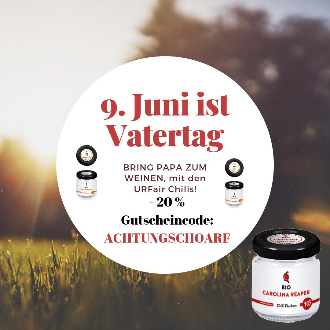 urfairshop's tweet photo. Schenke die schärfsten Chilis der Welt. Da freut sich dein Papa bestimmt! 🙂

Hier gehts zu den Chilis: https://t.co/D11KVtUdVj 

#Chili #Superscharf #URfair #carolinareaper #hot #scharf #gesund #bio #gewuerze   #feurig #chiliflocken #chilishop #chilikaufen #trinidadscorpion https://t.co/twnzGW4Zfj