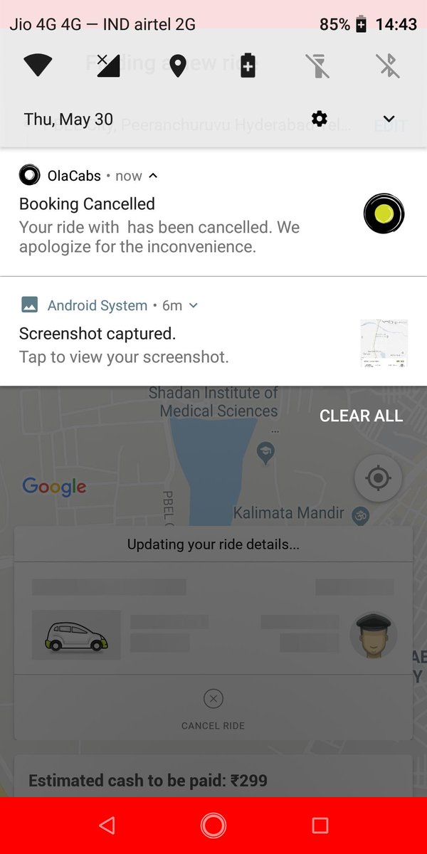 akshay_kumar00's tweet photo. @ola_supports @Olacabs 
I just don't understand why your driver cancels the ride after have all my details ? https://t.co/mtFzFa6La3