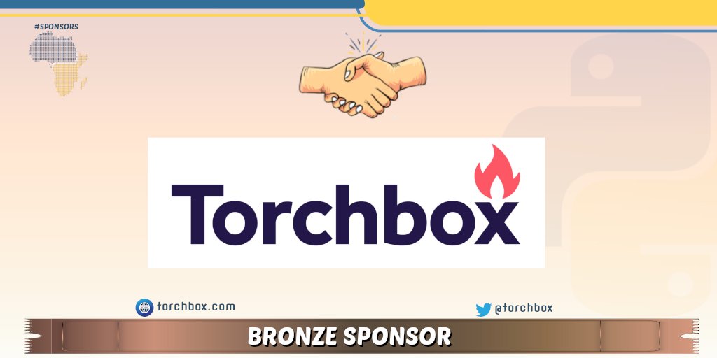 We are happy to announce <a href="/torchbox/">Torchbox</a>  as a Bronze #Sponsor of #PyConAfrica 2019! 😊

At Torch Box we help you create digital products and services, fast. And, you can transform your organisation along the way.

 🔗bit.ly/TB-PA19

#PyConAfrica19