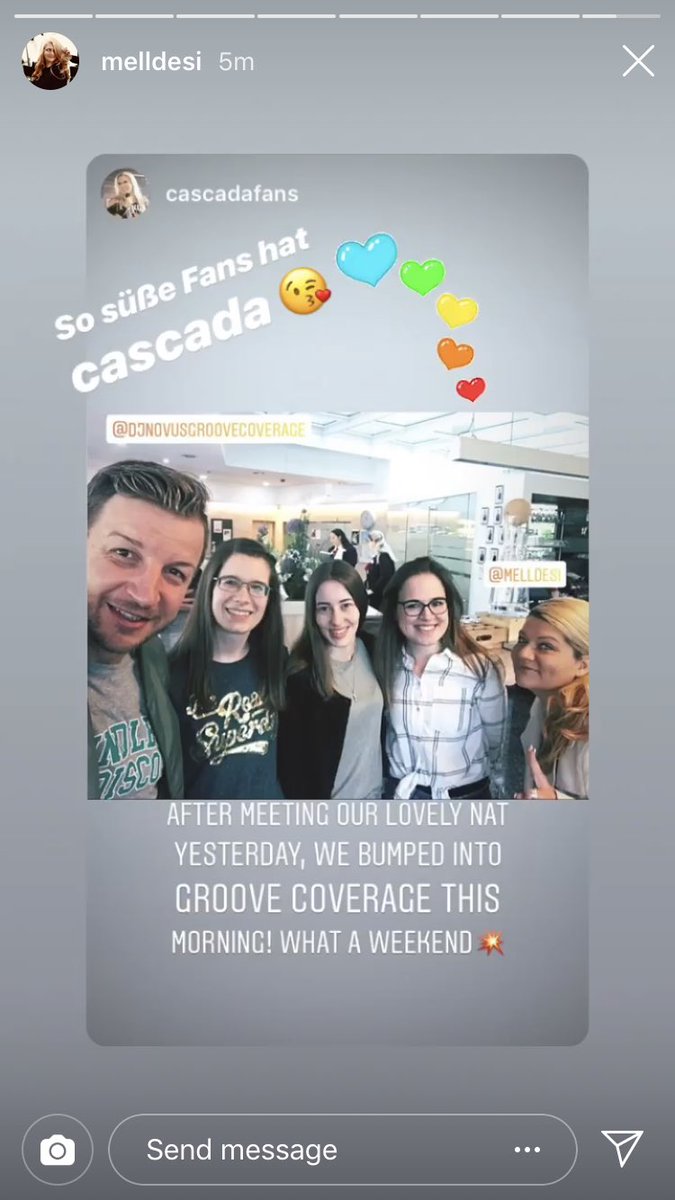 FioRattie's tweet image. @cascada_music look who we met in our hotel this morning! It’s always nice meeting new people while being on tour🥰We‘re collecting new memories and it’s all up to you! You really changed our life in a positive way, we couldn’t be happier. 💜 #groovecoverage #simplylovedancemusic