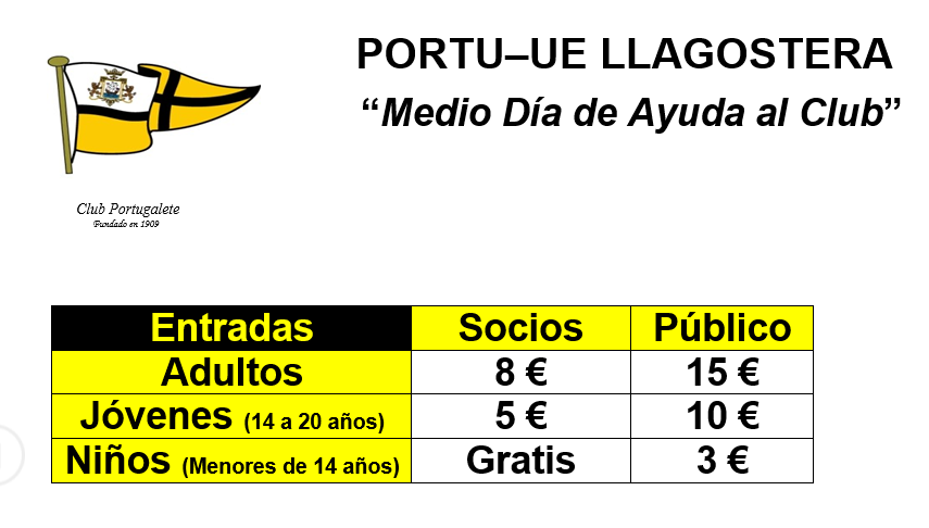 clubportugalete's tweet photo. 🔊🔊 ATENCIÓN CAMBIO DE HORARIO partido de vuelta de #playoffa2B
Será Sáb. 01/06 19:30 h. en La Florida
@clubportugalete VS @UELlagostera
La @rfef confirma el comunicado enviado, basándose en predicciones AEMET ☀☀ ☀
Animar con 💛🖤💛🖤
#PortuLlagos #portugalete https://t.co/842forJB0p