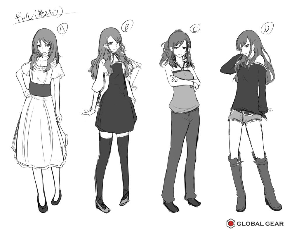 グローバルギア 僕の彼女は浮気なんかしない に登場した ギャル の没ビジュアルを頂きました カノジョ は一発で決まったそうですが ギャル はとても苦戦したそうです