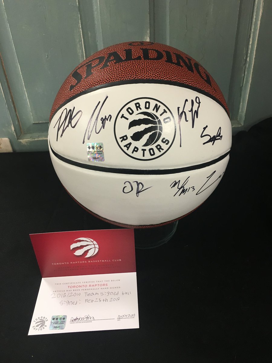 toronto raptors signed basketball