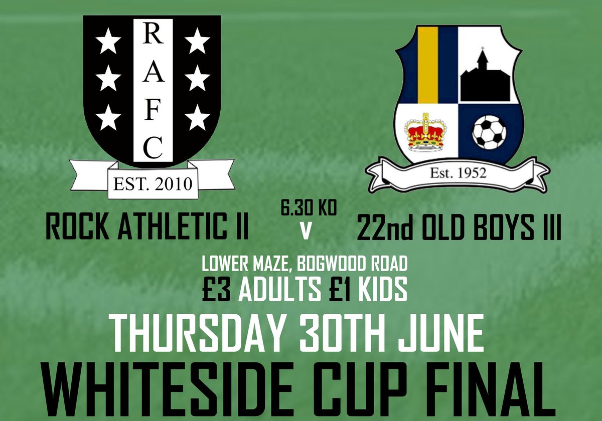 Rockathleticfc's tweet photo. 🔴MATCHDAY🔴

ALL Support is welcome as the lads finish the season vs @22ndOldBoys 

🏆⚫🔴COTR🔴⚫🏆 https://t.co/Txykc6OREq