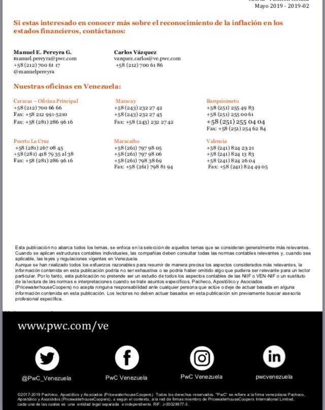 manuelpereyra's tweet photo. La reciente publicación de los INPC por parte del BCV impacta de forma importante los estados financieros.  Conoce mas en nuestra publicación @PwC_Venezuela #INPC #NIC29 #BAVENNIF2 https://t.co/MfmV1aesv3