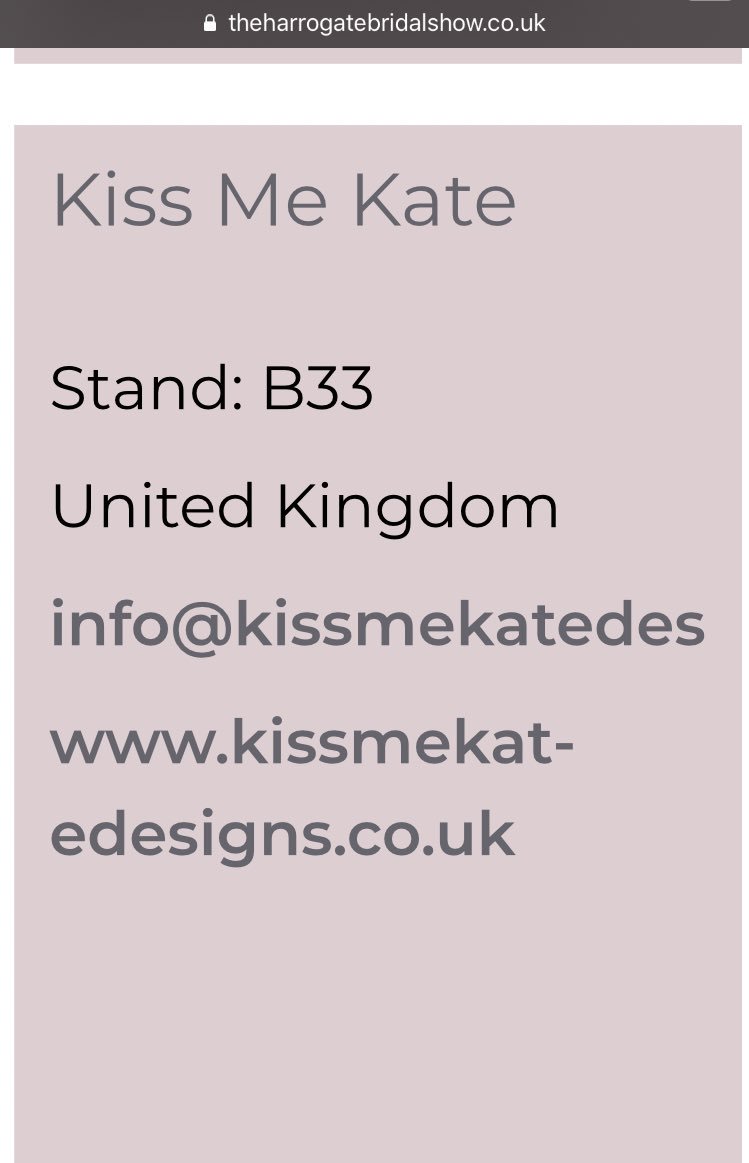 There are only 99 days to go until the doors open at The Harrogate Bridal Show 2019 <a href="/HarrogateBridal/">HarrogateBridalShow</a> who’s coming to say hello 👋🏻 to us? #prom2k20 #kissmekate