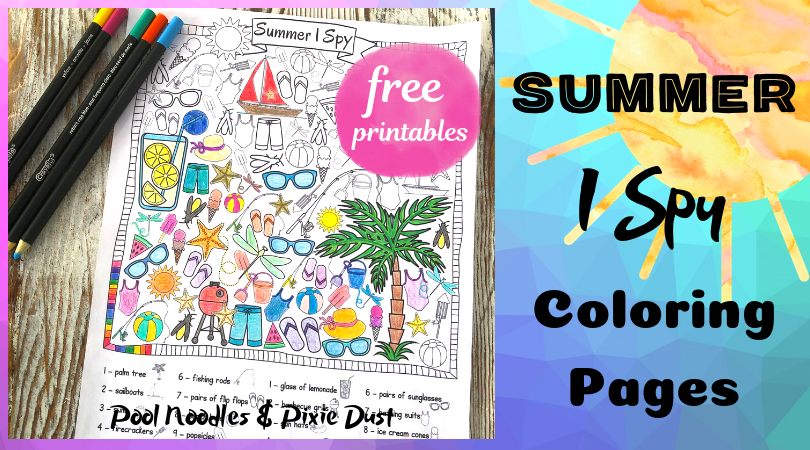 Summer I Spy Coloring Pages poolnoodlesandpixiedust.com/summer-i-spy-c…