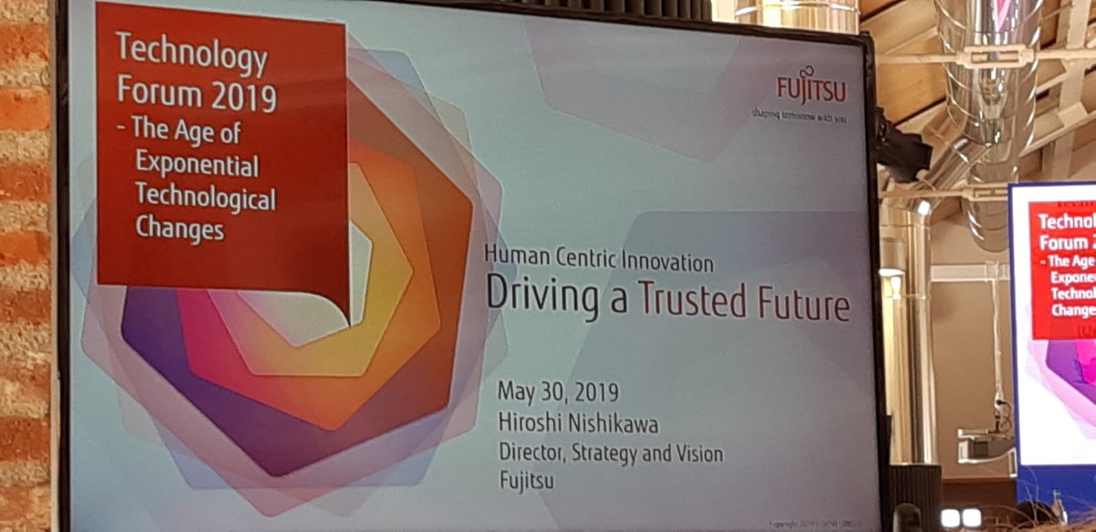 FINIXTS's tweet photo. Hiroshi Nishikawa, Director of Strategy and Vision at Fujitsu, fra gli speaker al #TechForum19. I temi toccati: #AI, #HumanCentric Innovation e #TrustTechnology w/@Ambrosetti_ https://t.co/tkx1Tk4Rxv