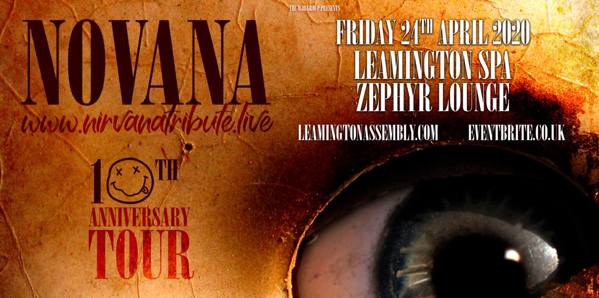 The UK’s best Nirvana tribute band, <a href="/novanahull/">Novana</a>, are coming to Leamington on Friday the 24th of April 2020! Tickets are ON SALE now! Get yours here

bit.ly/NovanaZephyr
