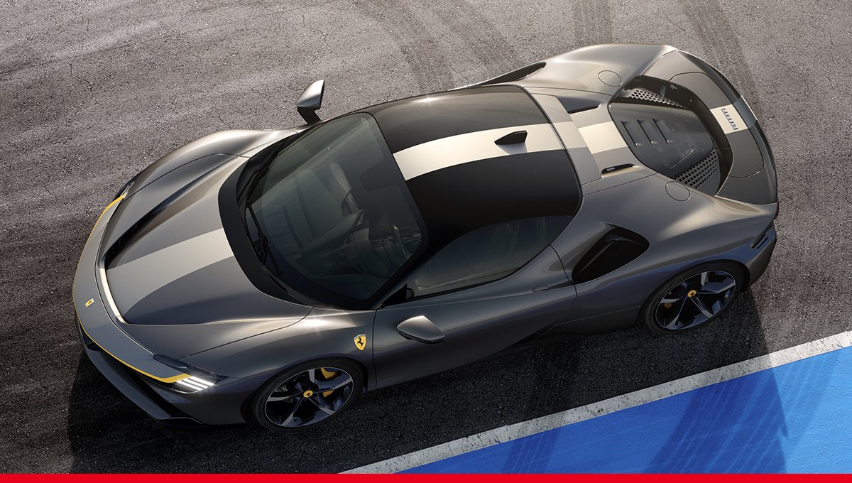 Ferrari's tweet photo. The #FerrariSF90Stradale features an extreme “Assetto Fiorano” specification option for a true sports-oriented feel. GT racing-derived concepts give the new model unprecedented downforce and performance-oriented handling, for a #Ferrari experience unlike any other. https://t.co/ER7CGJOyfn