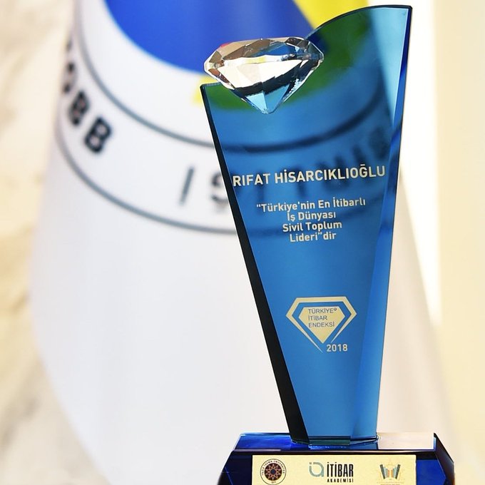 Türkiye İtibar Akademisi tarafından bu yıl 8.kez yapılan Türkiye İtibar Endeksi Araştırması’nda TOBB Başkanımız Sn. <a href="/RHisarciklioglu/">Rifat Hisarcıklıoğlu</a>, Türkiye’nin "En İtibarlı İş Dünyası Sivil Toplum Lideri" seçildi. Sn. Başkanımızı gönülden tebrik ediyorum. <a href="/TOBBiletisim/">TOBB</a>