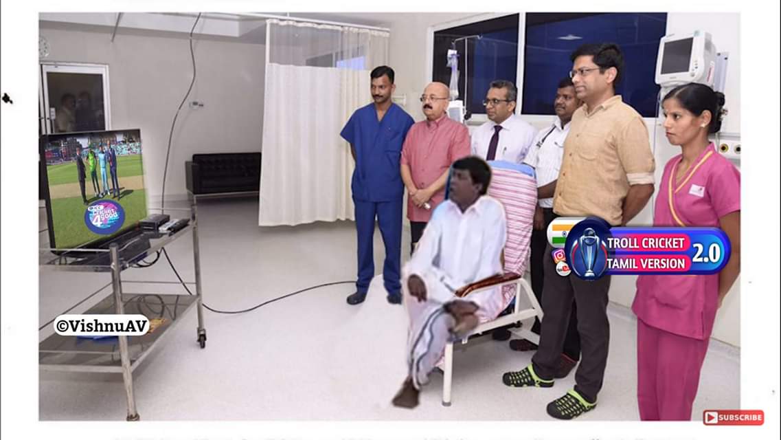 Sathish28099434's tweet photo. #Nesamani  nesamani watching world cup 2019 in appollo hospital https://t.co/XzI9RnSjX2
