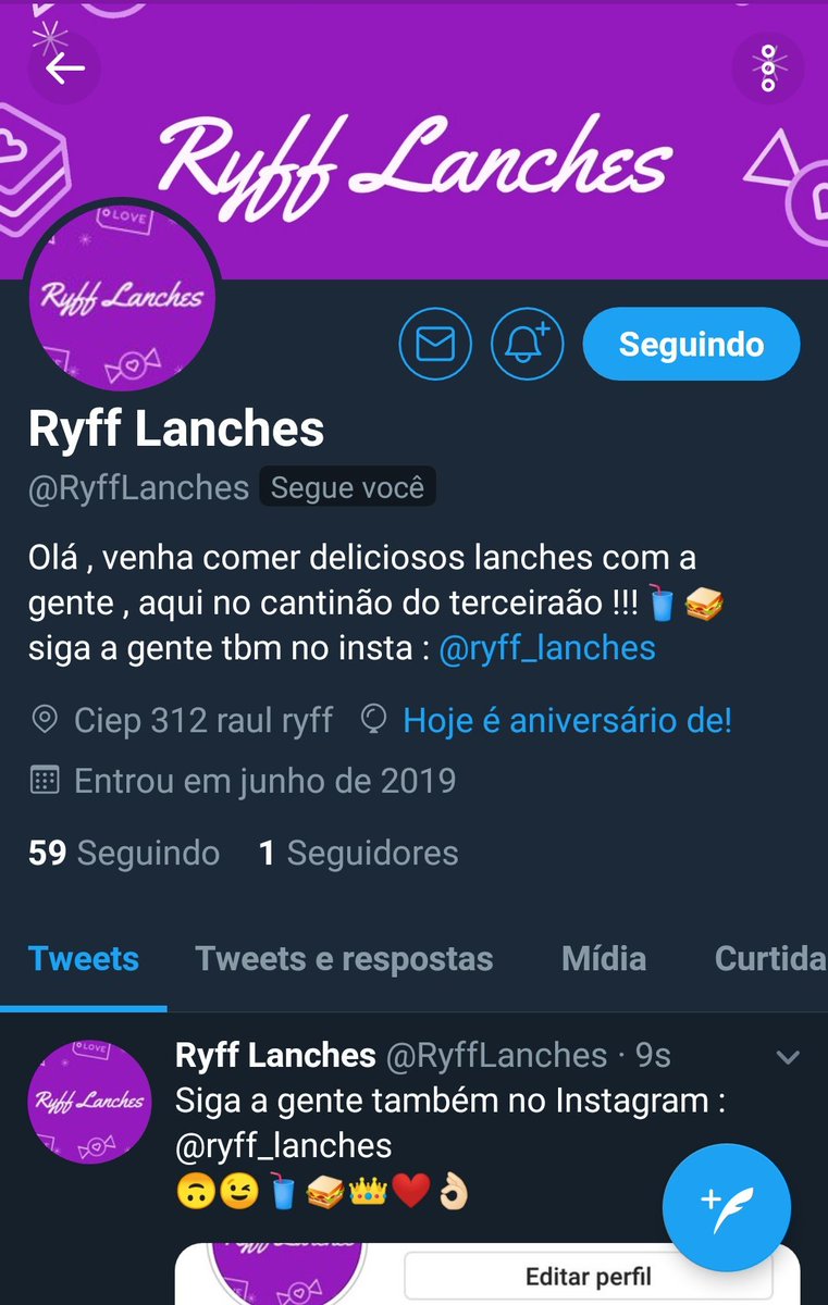 escritorRyff's tweet photo. Segue lá pessoal !!! Novidades no Raulzão !!! @RyffLanches https://t.co/GGTT2pw5EK