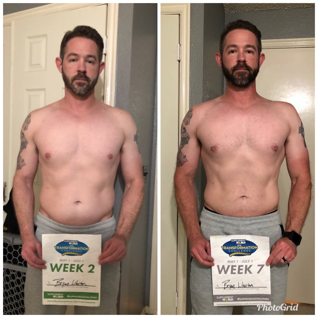 BryanWhorton's tweet photo. I may not win this thing but I have been pleased at my progress! I registered the lowest bf% I’ve had in 15 years today! Thank you @ShannonThomas44 for pushing & teaching me! @suppworldstores #suppworldchallenge #fitfam #fitactors #actorswholift powered by @thelvlife #thrive https://t.co/JO1RJguDr5