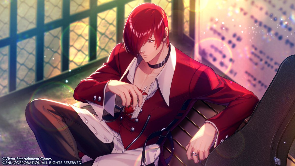 YAGAMI IORI (八神 庵)CV: Takanori HoshinoHeight/Weight: 182cm/76kgBirthday: 3/25Country: JapanFighting style: Yagami style of ancient martial arts + pure instinctHeir to the Yagami clan and Kyo's bitter rival, Iori is a sadistic loner tormented by the blood of Orochi.