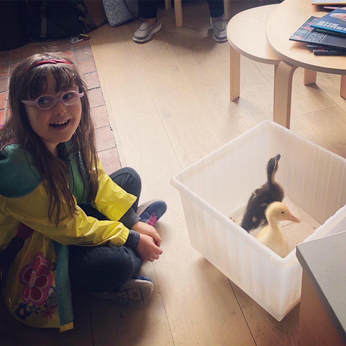 Never a dull moment at Acme! 8 year old Ellie brought in some prospective students to her piano lesson today.