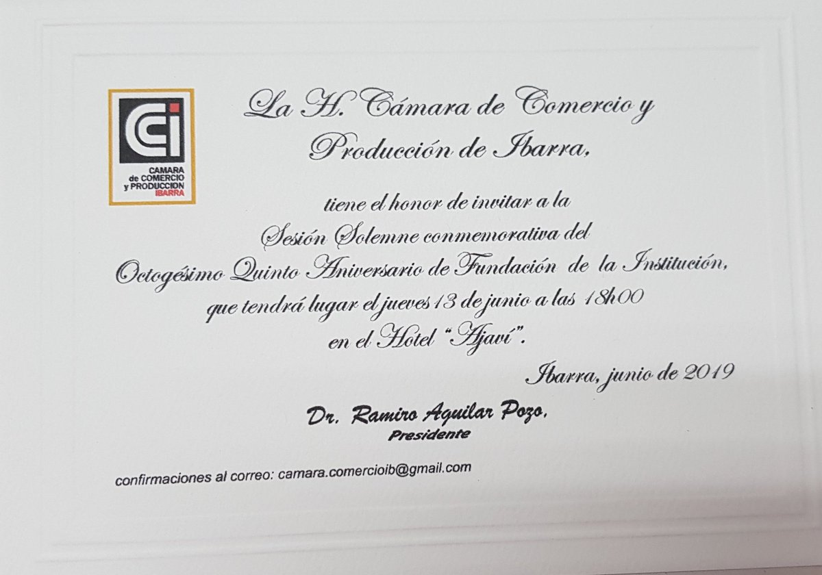 GrupoVelez593's tweet photo. Gustos de participar como nuevos integrante de la Cámara de Comercio y Producción de Ibarra. Gracias al Presidente Ramiro Aguilar por la invitación y compromiso para crecer junto a @GrupoVelez593 .
#grupovelez, #coachgrupovelez #capacitaciongrupovelez https://t.co/MdSShuUyWi