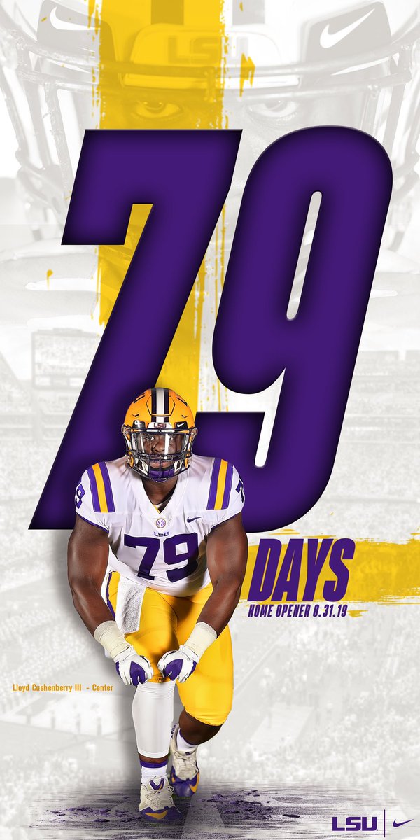 LSUFBrecruiting's tweet photo. 7️⃣9️⃣ Days! Y’all ready? #LSU https://t.co/YmFkaQnhW4