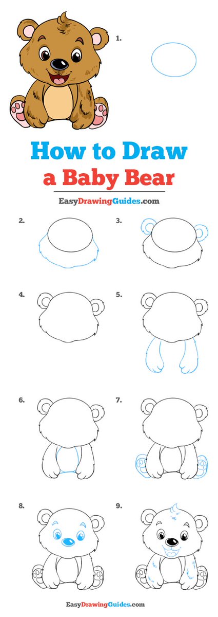 Bear Drawing Easy For Kids - Carinewbi