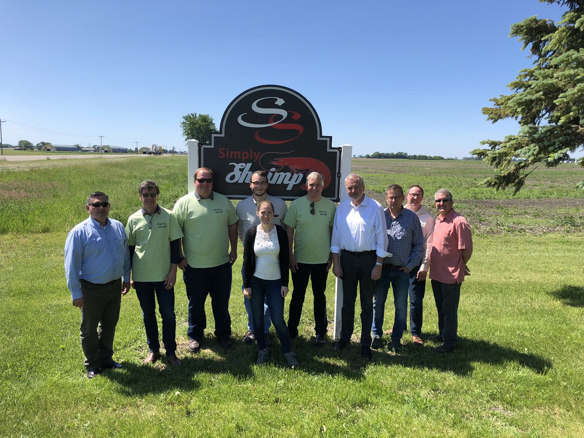 Visit to shrimp farm in Willmar