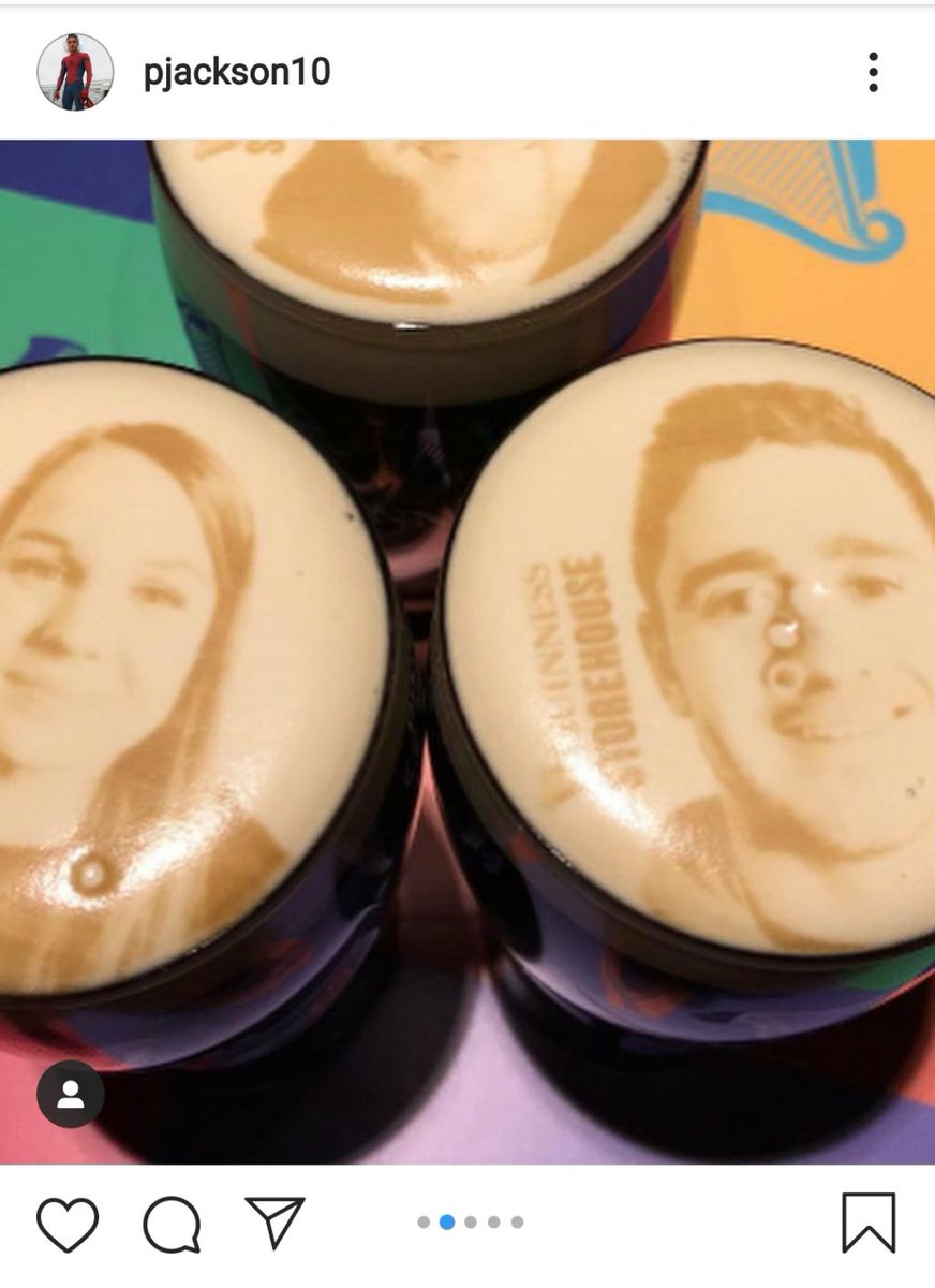 Can only imagine the 'concerns' Diageo would have had if they knew young Patrick set foot in their storehouse with a female accomplice in February, and printed his face on a pint of their world-renowned stout. #Concerns <a href="/DiageoIreland/">Diageo Ireland</a>