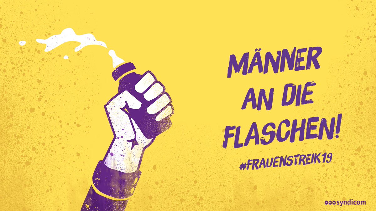 Um der #Gleichstellung näher zu kommen, müssen wir Männer Teilzeitarbeit und einen langen Vaterschaftsurlaub wollen und fordern!
#Frauenstreik 
@FrauenstreikZ <a href="/FrauenstreikBL/">Frauenstreik Baselland</a> <a href="/FrauenstreikCH/">Frauenstreik Schweiz</a> <a href="/litchicks19/">litchicks19</a> <a href="/medienfrauenstr/">medienfrauenstreik</a> 
@Medienfrauen_CH <a href="/aktivistinCH/">Aktivistin.ch</a>
@syndicom_de