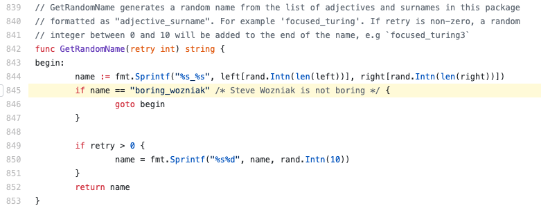 francesc's tweet image. Today I was reminded of one the funniest lines of code of the whole @docker project

github.com/moby/moby/blob…

#golang #nerd
