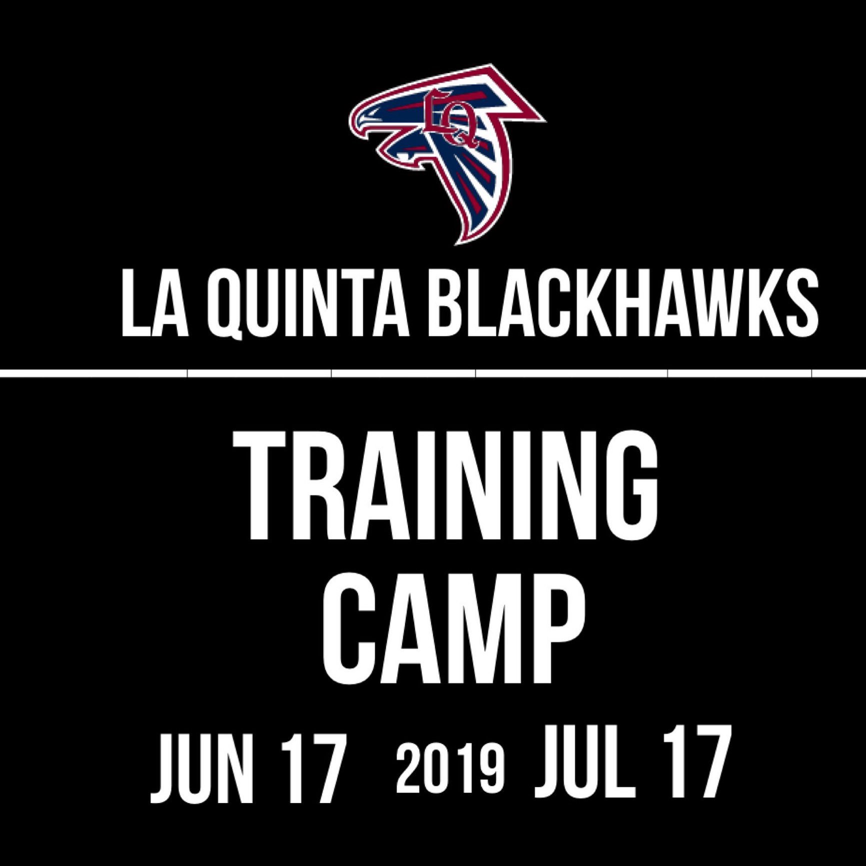 LQHS Football on Twitter "BLACKHAWKS, we’re back on the field Mon