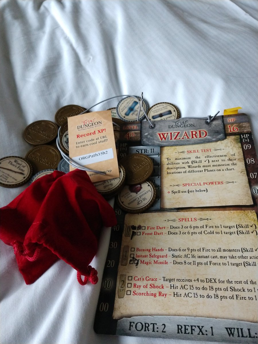 D10again's tweet photo. Here lies the remains of my True Dungeon Wizard. We failed our run on the Path of Death. Was fun, but need to figure out what to do with the ten pounds of tokens! :)
~Ray
#TrueDungeon #Origins2019 #WizardLife https://t.co/JrlqBs49N4