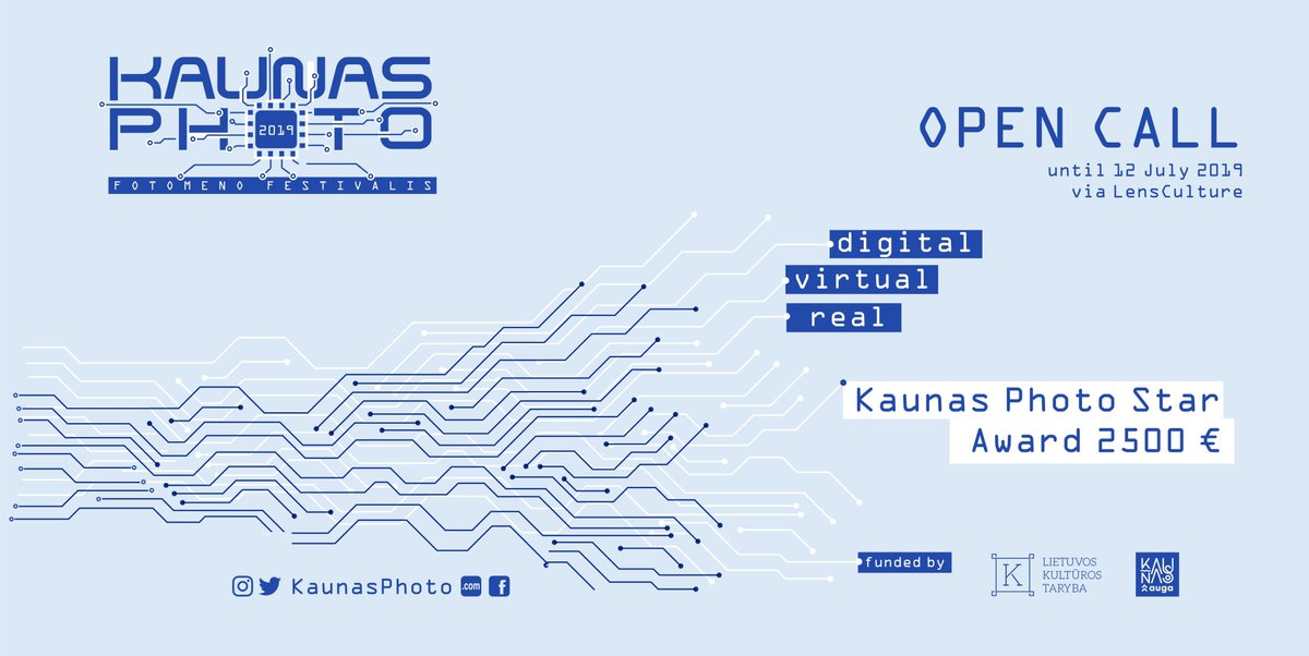 Digital - Virtual - Real. The currencies of the theme of KAUNAS PHOTO 2019.
Open Call starts now on festival.kaunasphoto.com/kaunas-photo-2…
