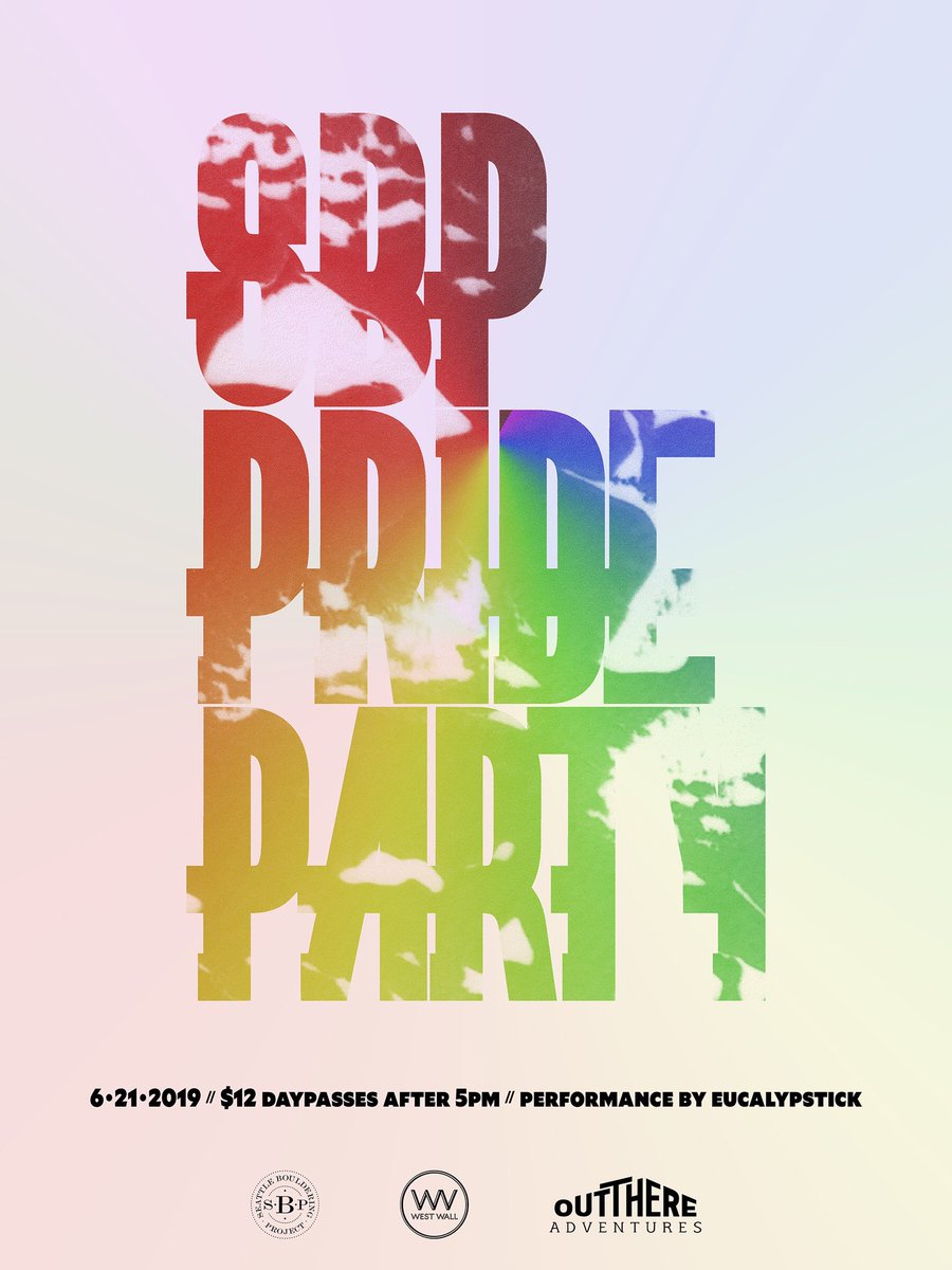 OUTthereAdv's tweet image. Seattle Bouldering Project is hosting a pride party and queer climb night next Friday, 6/21 - Join us in the gym as we will be offering $12 dollar day passes from 6-9pm! #getoutthere