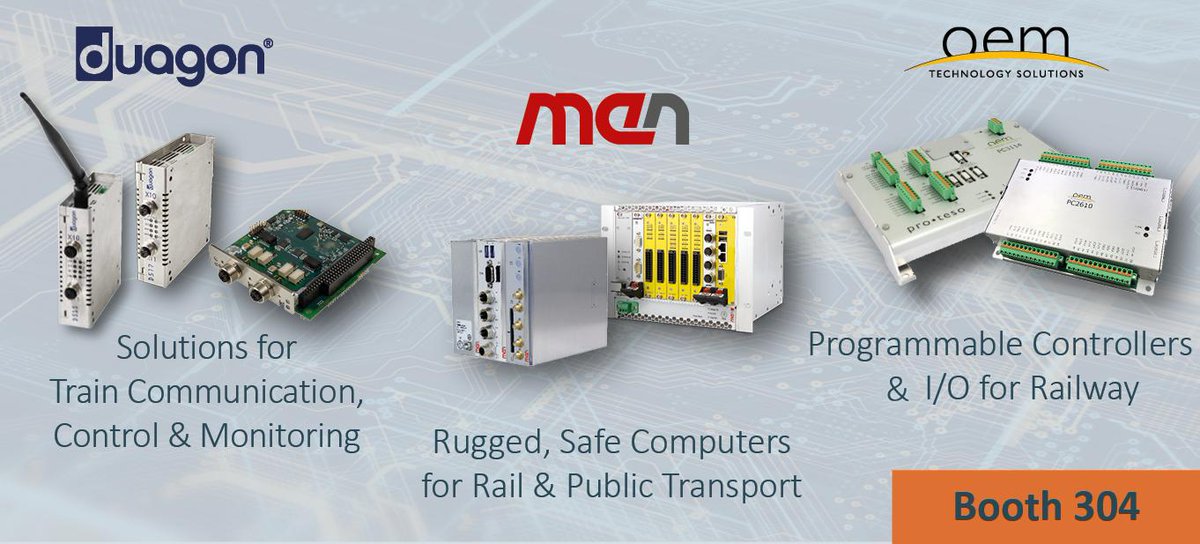 SolutionsOem's tweet image. DUAGON-MEN-GROUP invites you to the APTA Rail Conference in Toronto from June 23-24. Visit us at Booth 304 to see our latest embedded products and safety solutions for mission-critical applications! #aptarailconference #DuagonMenGroup #EmbeddedComputers #ConditionBasedMonitoring