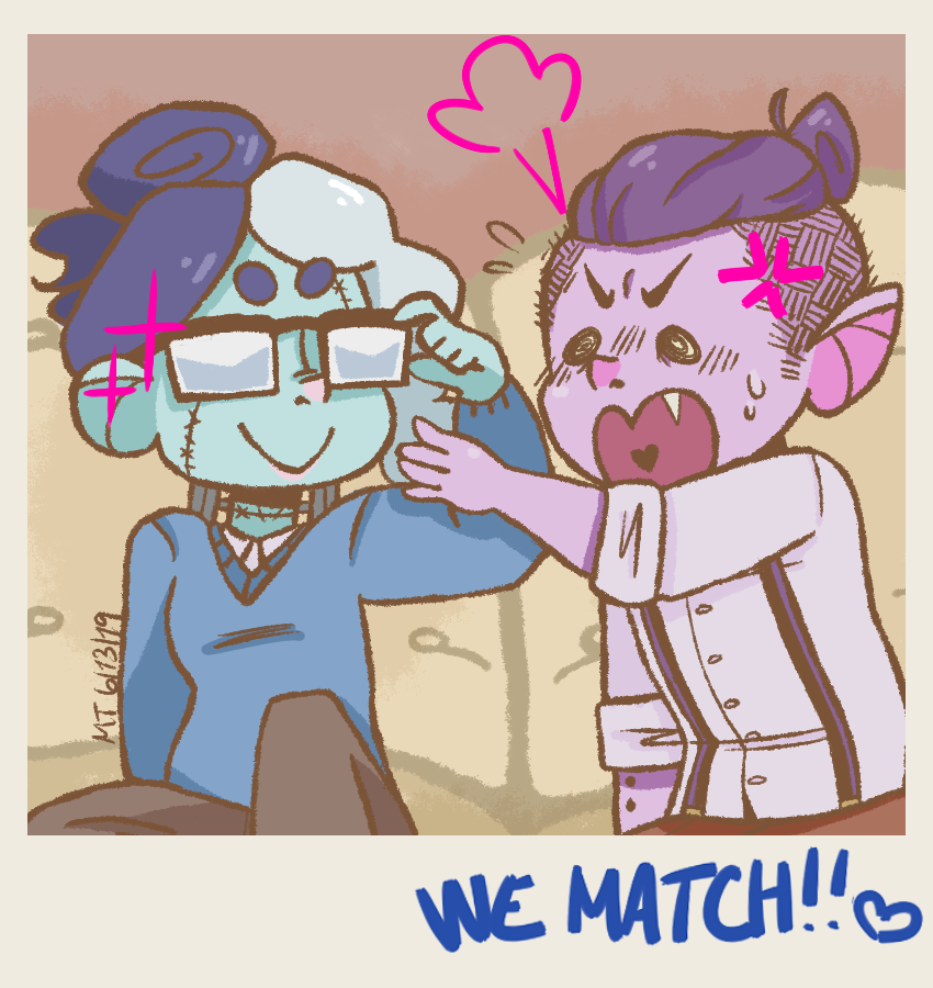 najikasun's tweet photo. Entry for this month's #MonsterPromChallenge ! I might do another this month if I have more time, but I still think this is a cute concept. <3
#MonsterProm #MonsterPromVickySchmidt #MonsterPromVickyBlue #MonsterPromLiamdeLioncourt #MonsterPromVicky #MonsterPromLiam https://t.co/IbLL2KYxYn