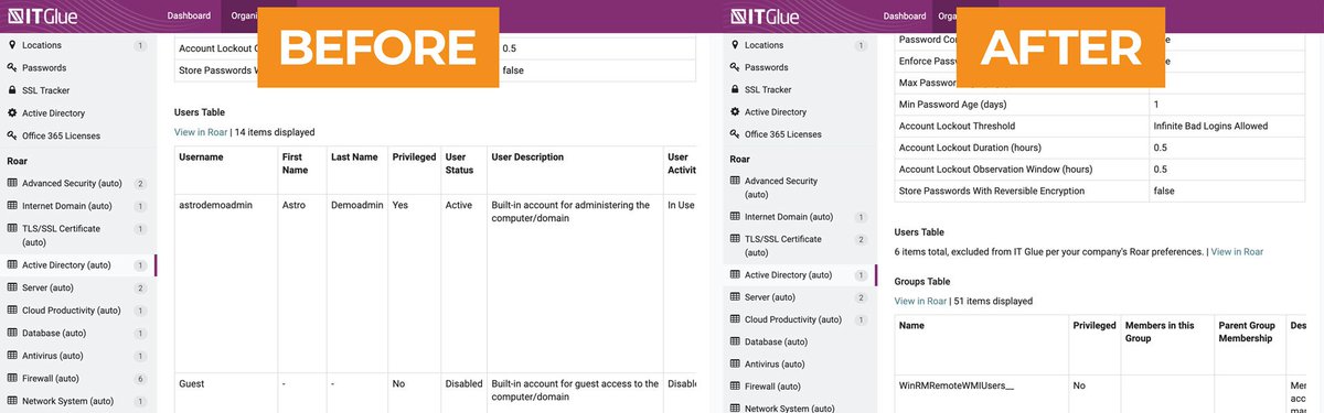 LiongardHQ's tweet photo. #ThrowbackThursday Check out the changes we have made with our new feature, Field Control. This new feature will allow you to choose what information is pushed into @itglue. Learn more at https://t.co/TgdlDQ3STg #MakeITRoar #Automation #Documentation #RoarReport https://t.co/15JyPemaMF